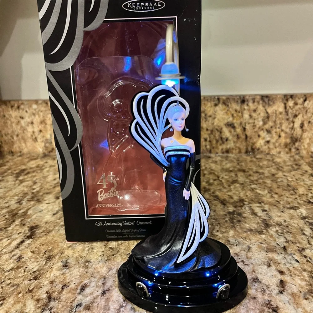 Barbie 45th Anniversary Lighted Fashion Model 2004 Hallmark Keepsake Ornament